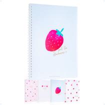 Caderno De Anotações Espiral 1 Matéria Capa Plástic Feminino