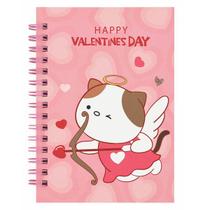 Caderno de anotações happy valentine's day 50 folhas rosa.