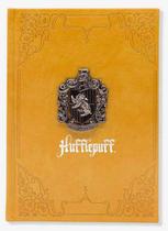 Caderno de anotações Harry Potter com Brasão Metal Casas Cor:Lufa Lufa - Zona Criativa