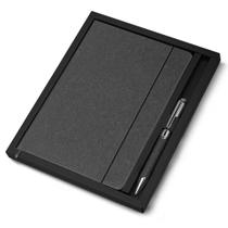 Caderno De Anotações material sintético Com Elástico e Caneta Preto Caderno De Anotações material sintético Com Elástico e Caneta Preto