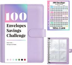 Caderno de Armazenamento Sooez Desafio de Economia com 100 Envelopes Caderno de Armazenamento Sooez Desafio de Economia com 100 Envelopes