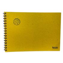 Caderno de artes Dessin feito à mão amarelo 150g com 40fls Caderno de artes Dessin feito à mão amarelo 150g com 40fls