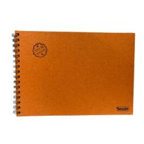 Caderno de artes Dessin feito à mão laranja 150g com 40fls Caderno de artes Dessin feito à mão laranja 150g com 40fls