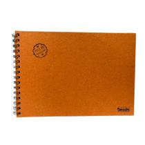 Caderno de artes Dessin feito à mão laranja 150g com 40fls