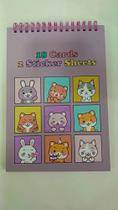 Caderno de atividades kawaii com 18 cards e adesivos Caderno de atividades kawaii com 18 cards e adesivos