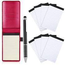 Caderno de Bolso Outus com 8 Refilos, Couro PU, Mini 8,5 x 14 cm Caderno de Bolso Outus com 8 Refilos, Couro PU, Mini 8,5 x 14 cm