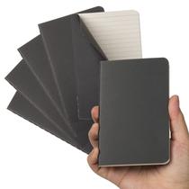 Caderno de bolso TWONE 3,5 x 5,5 cm preto 60 páginas - pacote com 6