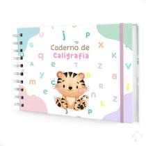 Caderno De Caligrafia c/ Atividades Capa Dura Menina Tigre Caderno De Caligrafia c/ Atividades Capa Dura Menina Tigre