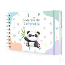 Caderno De Caligrafia c/ Atividades Capa Dura Menino Panda Caderno De Caligrafia c/ Atividades Capa Dura Menino Panda