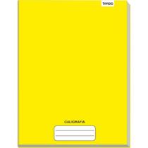 Caderno de Caligrafia Capa Dura Liso 48 Folhas Brochurão Amarelo - Pacote com 5 Unidades Caderno de Caligrafia Capa Dura Liso 48 Folhas Brochurão Amarelo - Pacote com 5 Unidades