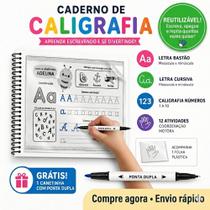 Caderno De Caligrafia - Colorido / Folha Grossa