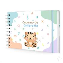 Caderno De Caligrafia Com Atividades Capa Dura Menino Tigre