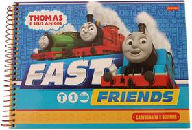 Caderno de Cartografia e Desenho Capa Dura 96 Folhas Thomas e Seus Amigos Jandaia (SKU 11978)