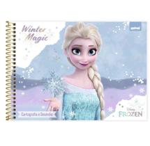 Caderno de Cartografia e Desenho Capa Dura Frozen 80 Folhas - Caderno de Cartografia e Desenho Capa Dura Frozen 80 Folhas -