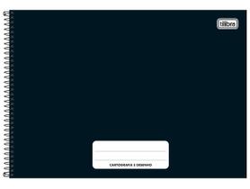 Caderno de Cartografia e Desenho Espiral Capa Dura Pepper Preto 80 Folhas