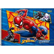 Caderno de Cartografia e Desenho Espiral Capa Dura Spider-Man 80 Folhas - Fundo Azul - Spider E Amigos Caderno de Cartografia e Desenho Espiral Capa Dura Spider-Man 80 Folhas - Fundo Azul - Spider E Amigos