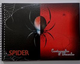 Caderno de Cartografia e Desenho Spider Aranha 96 folhas Capa Dura