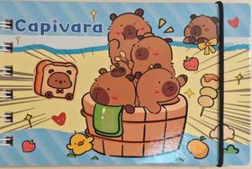 Caderno De Colorir Capivaras 50 Folhas Desenho Capa Dura educativo e lúdico 6 modelos