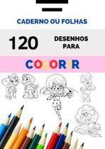 Caderno De Colorir Infantil com 120 desenhos