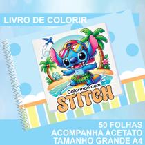Caderno de Colorir Livro Stitch Desenho Bobbie Goods Com 50 Folhas Tamanho Grande