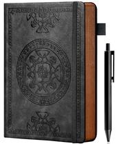 Caderno de Couro CAGIE - Capa Dura para Homens com Caneta - 290 Páginas Caderno de Couro CAGIE - Capa Dura para Homens com Caneta - 290 Páginas