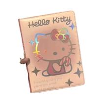 Caderno De Couro Estilo Japonês Hello Kitty Kawaii, Diário Com Páginas Coloridas Em PU, Presente