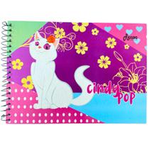 Caderno De Desenho Artes Espiral S/ Pauta Menina Cartografia