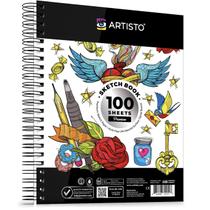 Caderno de Desenho Artisto Premium 9x12" - 100 Folhas 100gsm