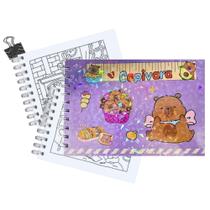 Caderno de Desenho Bobbie Goods Capivara Capa Dura A5 com 48 Folhas 180g YJ-002