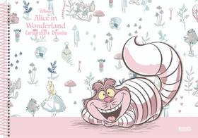 Caderno De Desenho Capa Dura Alice in Wonderland 60 Folhas - SD