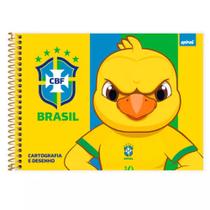 Caderno de Desenho Capa Dura Canarinho 80 Folhas Spiral