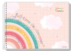 Caderno de desenho Credeal arco irís 80 folhas Caderno de desenho Credeal arco irís 80 folhas