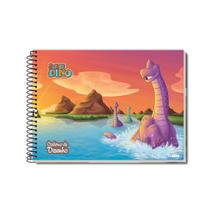 Caderno de Desenho Credeal Super Dino 80Fls 275x200mm Capa Dura