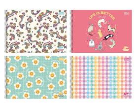 Caderno de desenho d+ 96 fls feminino Caderno de desenho d+ 96 fls feminino