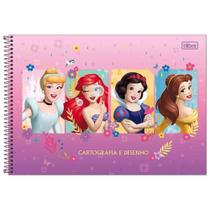 Caderno de Desenho e Cartografia 80 Fls Princesas Tilibra
