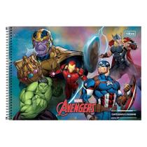 Caderno de Desenho e Cartografia 80 Folhas da Marvel Tilibra