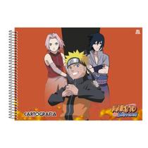 Caderno de Desenho e Cartografia Espiral Anime Naruto 60 Folhas Capa Dura - Animativa Caderno de Desenho e Cartografia Espiral Anime Naruto 60 Folhas Capa Dura - Animativa