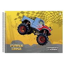 Caderno de Desenho e Cartografia Power Truck 60 folhas Animativa COR:AMARELO Caderno de Desenho e Cartografia Power Truck 60 folhas Animativa COR:AMARELO
