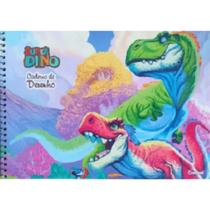 Caderno De Desenho Espiral Capa Dura 275 x 200mm 80 Folhas Super Dino CREDEAL Estampa 2