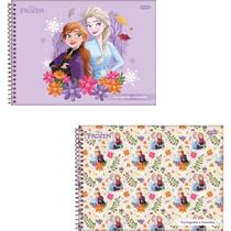 Caderno de Desenho Espiral Capa Dura Frozen 80 Folhas - Pacote com 04 Caderno de Desenho Espiral Capa Dura Frozen 80 Folhas - Pacote com 04