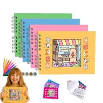 Caderno de Desenho para Colorir Adulto Infantil 50 Folhas Anti-Stress Terapia Animais Fofos Caderno de Desenho para Colorir Adulto Infantil 50 Folhas Anti-Stress Terapia Animais Fofos