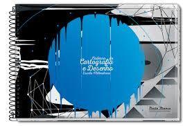 Caderno de desenho Pauta Branca escala milimétrica azul 60 folhas Caderno de desenho Pauta Branca escala milimétrica azul 60 folhas