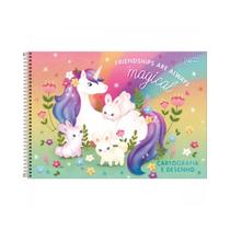 Caderno de Desenho Tilibra Blink Unicórnio 80Fls 275x200mm Capa Dura