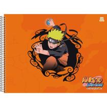 Caderno de Desenho Universitário Capa Dura Naruto 60 Folhas Pacote com 05