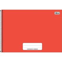 Caderno de Desenho Universitário Capa Dura Pepper Vermelho 80 Folhas - Pacote com 04