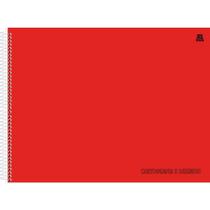 Caderno de Desenho Universitário Capa Dura Vermelho 60 Folhas - Pacote com 5 Unidades Caderno de Desenho Universitário Capa Dura Vermelho 60 Folhas - Pacote com 5 Unidades