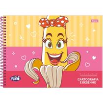 Caderno de Desenho Universitário Fini PLUS 80 Folhas Capa Dura Pacote com 5