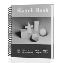 Caderno de desenho Yagol 9x12 cm encadernado em espiral 100 folhas 100gsm