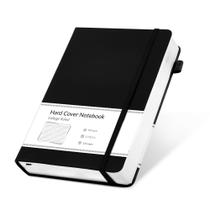 Caderno de diário CAGIE 320 páginas, couro, capa dura, A5, preto Caderno de diário CAGIE 320 páginas, couro, capa dura, A5, preto