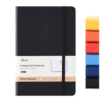 Caderno de diário de capa dura SUIN A5 forrado 200 páginas preto